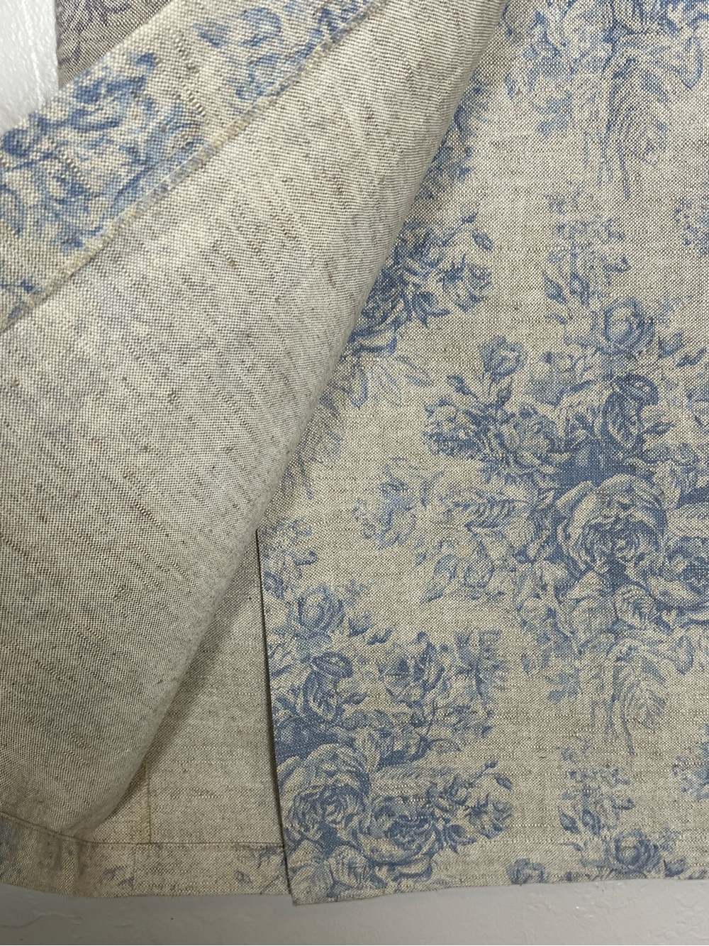 COLDWATER CREEK Women’s Size 6 Beige/ Blue Floral Print Vintage Linen Maxi Skirt - Picture 8 of 12